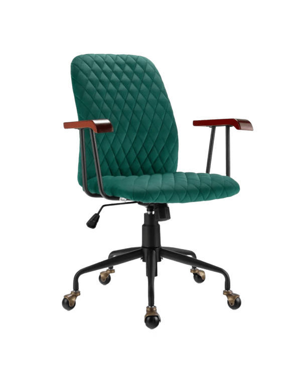 Velvet Ergonomic Upholstered Adjustable Swivel Armchair By GOFLAME  | Office