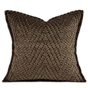 Brown Velvet Jacquard Cushion/Cover 30X50CM / 48x48CM By Dunx | Home Decor