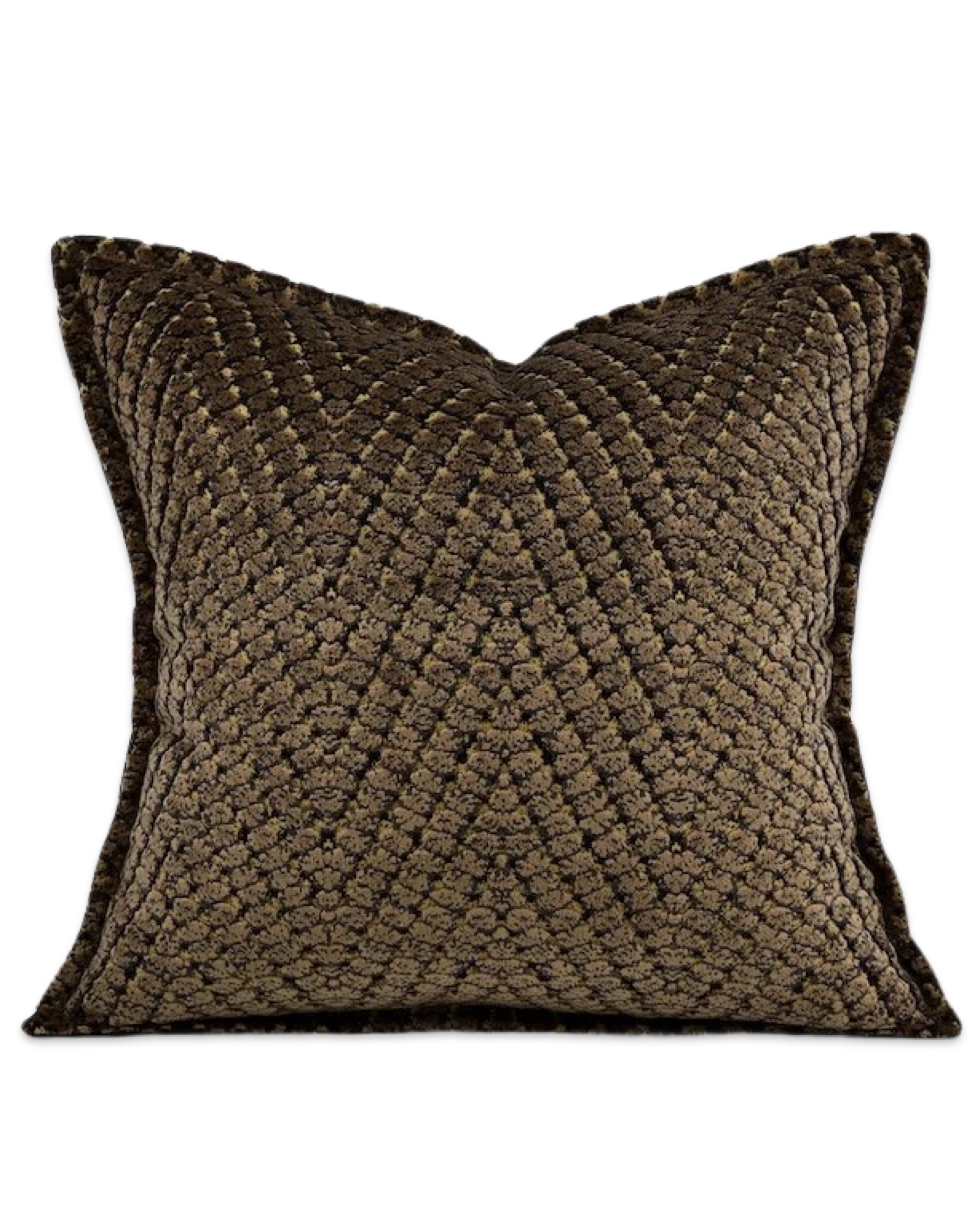 Brown Velvet Jacquard Cushion/Cover 30X50CM / 48x48CM By Dunx | Home Decor