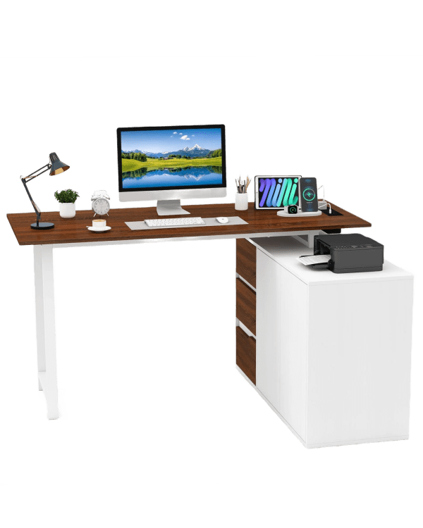 GOFLAME L-Shaped Desk 138 cm Reversible Corner | Desk