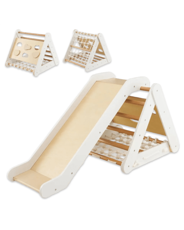 ERGOMASTER Indoor Wooden Triangle Climber 4 in 1 | Playroom