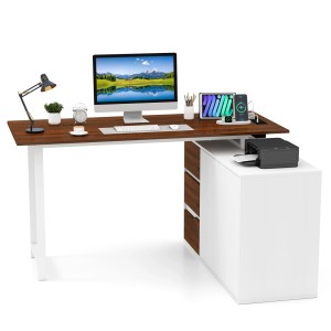 GOFLAME L-Shaped Desk 138 cm Reversible Corner | Desk