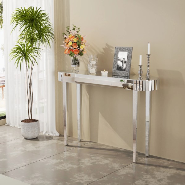 Isla Silver Mirrored | Console Table